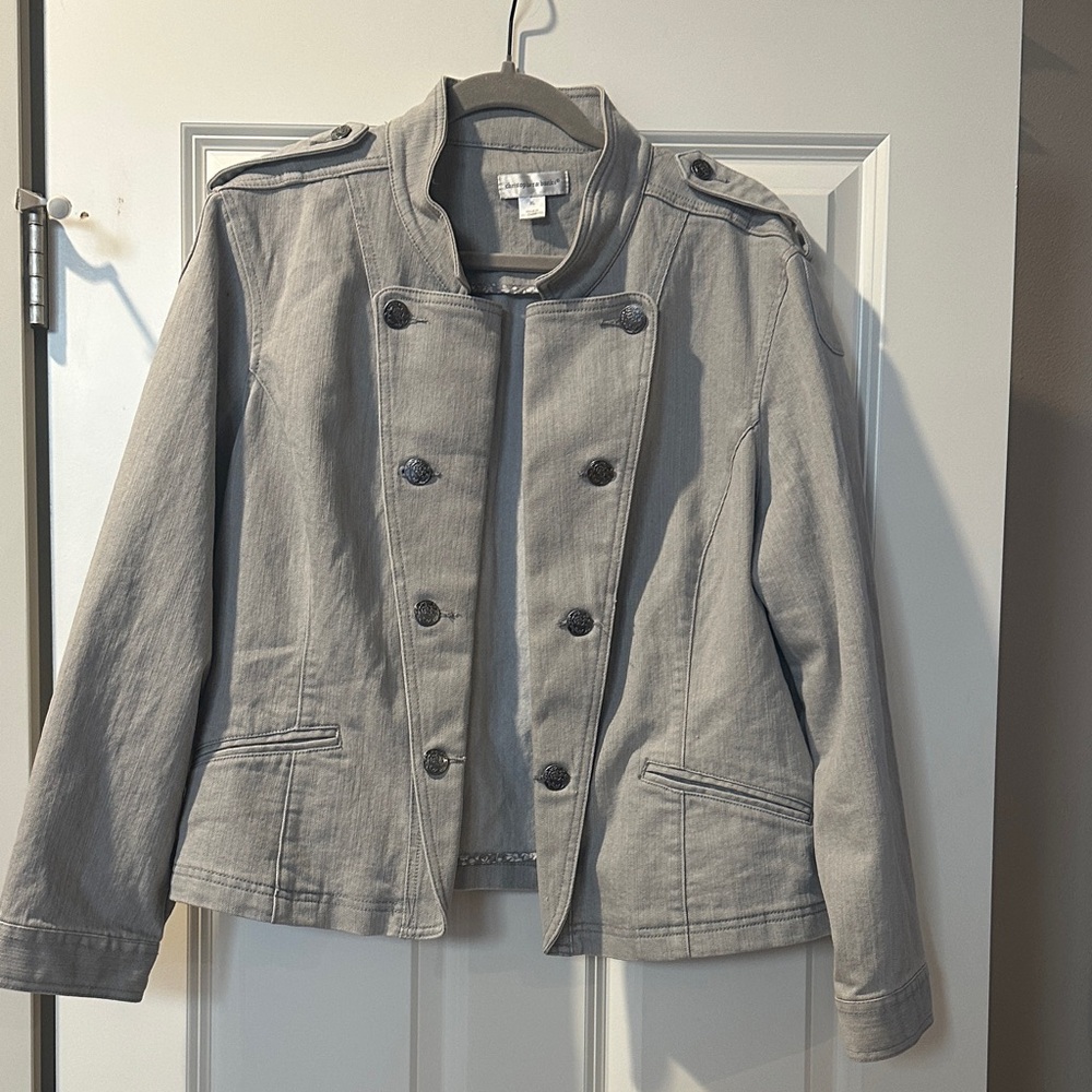 Christopher & Banks Gray Utility Jacket